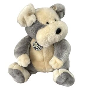 Dan Dee Platinum Plus Puppy Dog Plush Stuffed Animal Toy 15 Inch Gray Rare Thick
